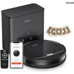 RFWR® Robotstofzuiger en dweilcombinatie met gyroscoopnavigatie en sterke zuigkracht voor dierenharen