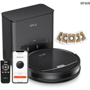 RFWR® Robotstofzuiger en dweilcombinatie met gyroscoopnavigatie en sterke zuigkracht voor dierenharen