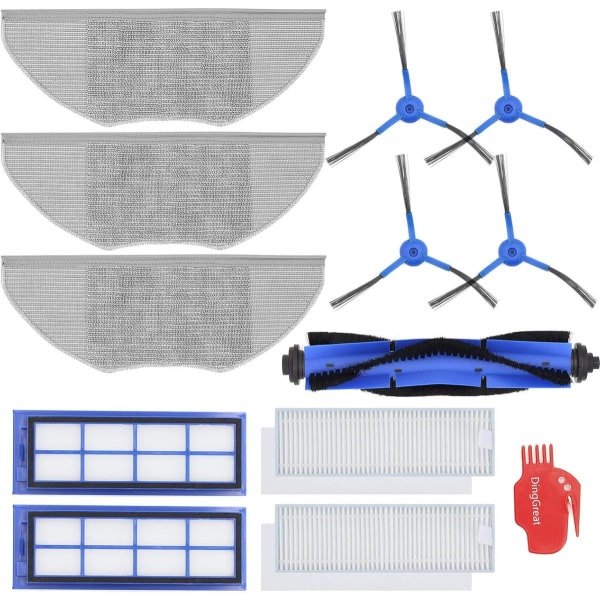 Reserveonderdelen voor Eufy RoboVac L70 Hybride robotstofzuiger, accessoireset met 1 rolborstel + 4 filters + 4 zijborstels + 3 dweildoeken + 1 reinigingsborstel