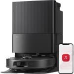 Roborock Qrevo S5V Robotstofzuiger met dock- 12000 Pa zuigkracht- FlexiArm-dweilen- Reactief obstakel vermijden - Dubbele anti-klitfunctie- Warmeluchtdroging- Obstakelvermijding en slimme navigatie- Zwart