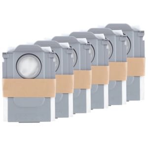 Roborock Robotstofzuiger Originele Stofzakken-6st-Voor Saros 10R/Saros 10/Qrevo Edge/Qrevo Edge S5A/Q10 S5+/Q10 PF+/Q7 BF+/Qrevo Pro/Saros Z70/Q7 M5+/Qrevo Curv/Q10 X5+/Qrevo Master