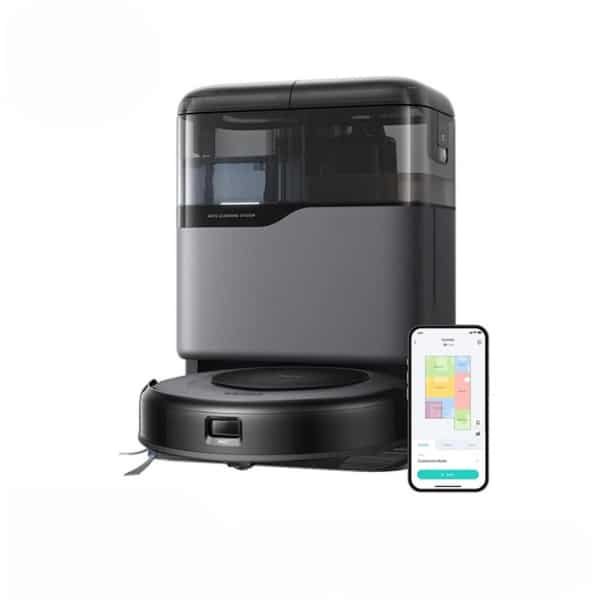 Robotstofzuiger - Robotstofzuiger Met Dweilfunctie - Robotstofzuiger Met Schoonmaakstation - Slimme Stofzuiger - Automatische Robotstofzuiger - 7000 Pa Zuigkracht - Ultradun Ontwerp 8,5 cm Hoog