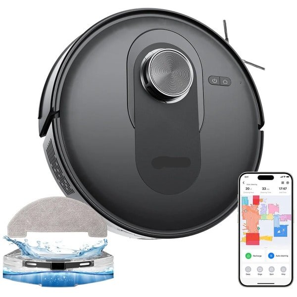 Robotstofzuiger - Robotstofzuiger Met Dweilfunctie - Slimme Stofzuiger - Stofzuiger Voor Huisdieren - 4200 Pa Zuigkracht - LiDAR Navigatie