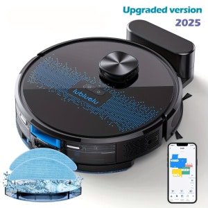 Robotstofzuiger - Robotvacuum - Dweilrobot - Stofzuigrobot - Slimme Robot - 4000Pa Zuigkracht - 150 Minuten Gebruikstijd - 24 No-Go Zones - Stil 56dB