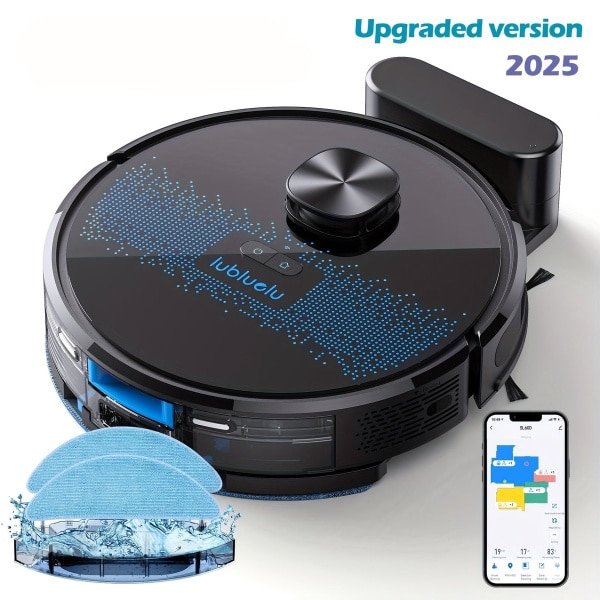 Robotstofzuiger - Robotvacuum - Dweilrobot - Stofzuigrobot - Slimme Robot - 4000Pa Zuigkracht - 150 Minuten Gebruikstijd - 24 No-Go Zones - Stil 56dB