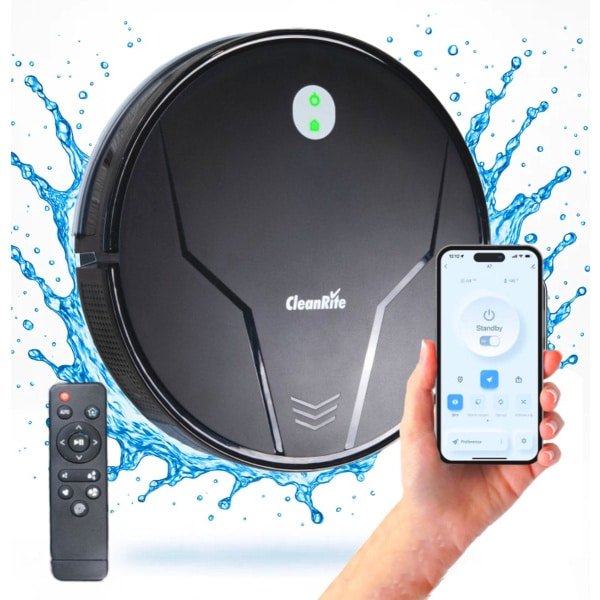 Robotstofzuiger met Dweilfunctie - 3500 PA - App - Robotstofzuiger met Laadstation - Huisdieren Dweilrobot - Hondeharen / Huisdierharen - CleanRite