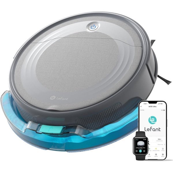 Robotstofzuiger met Dweilfunctie - 6000Pa Zuigkracht, Nauwkeurige Navigatie, Lange Batterijduur