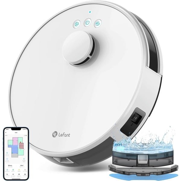 Robotstofzuiger met Dweilfunctie en Laser Navigatie met 4000Pa Zuigkracht