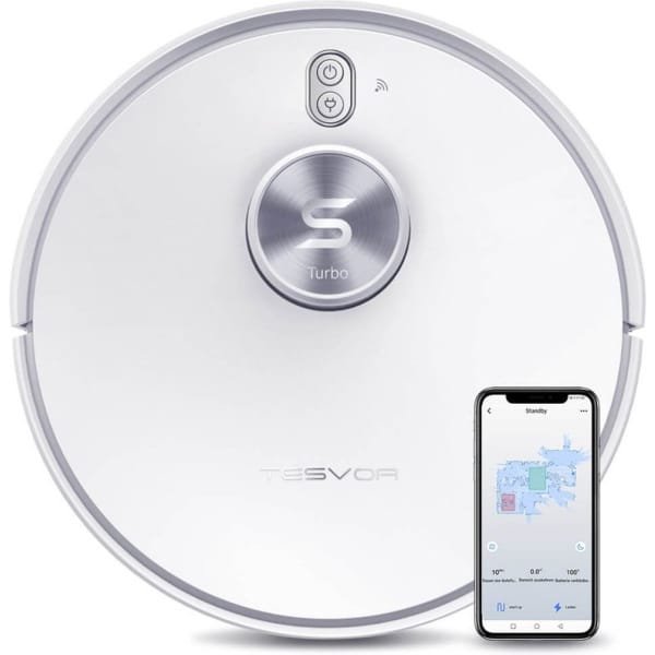 S6 Turbo - Robotstofzuiger met Dweilfunctie- 4000 PA zuigkracht | met Lasernavigatie | Robotstofzuigers met APP | Laadstation |Afstandsbediening