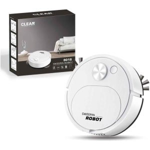 Slimme Mini Robotstofzuiger 3-in-1 | Automatische Reiniging + Dweilfunctie | Compact, USB Oplaadbaar, Stofzuiger Robot voor Harde Vloeren & Tapijt