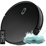 StayPowered Robotstofzuiger met Dweilfunctie - Ervaar Moeiteloos Schoonmaken - 1400 PA Zuigkracht - WIPING-Functie - HEPA-Filter - Automatisch Opladen - Anti-Botsingssensoren - 2600 mAh Batterij - Zwart - Levering Sneller dan Aangegeven!