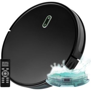 StayPowered Robotstofzuiger met Dweilfunctie - Ervaar Moeiteloos Schoonmaken - 1400 PA Zuigkracht - WIPING-Functie - HEPA-Filter - Automatisch Opladen - Anti-Botsingssensoren - 2600 mAh Batterij - Zwart - Levering Sneller dan Aangegeven!