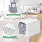 Stofzakken - compatibel met Robotstofzuigers - Premium Filterzak - 3,3 L Reservezakken - Geschikt voor Roborock Q Revo/QRevo Curv/Curv S5V/Curv S5X/QV 35A/QV 35S/Q Revo Pro/S8 MaxV Ultra - 10 stuks.