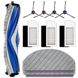Vervangende onderdelen voor robotstofzuiger - 10-delige accessoireset met rolborstel, zijborstels, HEPA-filters en dweilpads