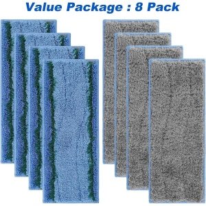 Wasbare dweildoeken voor robotstofzuiger, herbruikbare moppads (8 stuks) met mix voor Braava M6 en Jet M6134