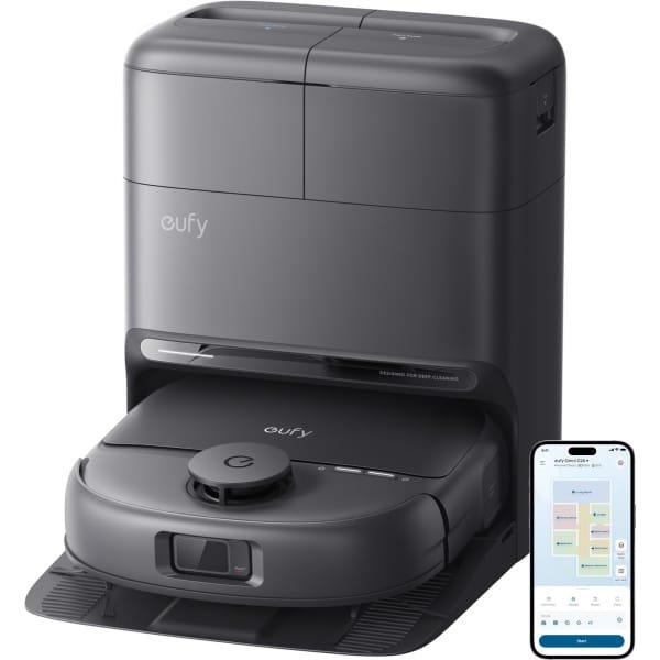 eufy Robotstofzuiger C28, HydroJet Zelfreinigende Dweil, 15.000 Pa Turbo Zuigkracht, 5-In-1 Robotstofzuiger & Dweil Voor Thuis, Anti-Klit Ontwerp, AI-Obstakelherkenning