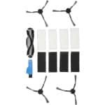 10 stuks reserveonderdelen voor Robotstofzuiger - Vactidy Nimble T6 - accessoires, 4 zijborstels + 1 rolborstel + 4 stofzuigerfilters + 1 reinigingsborstel