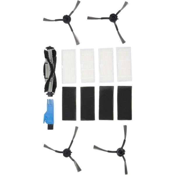 10 stuks reserveonderdelen voor Robotstofzuiger - Vactidy Nimble T6 - accessoires, 4 zijborstels + 1 rolborstel + 4 stofzuigerfilters + 1 reinigingsborstel
