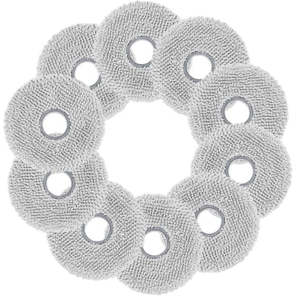 10 stuks wisdoeken Geschikt voor Ecovacs Deebot T30 Pro Omni, T30S Pro/Combo/Complete, T50 Omni/Pro/Max, N30 Pro, X5, X2 robotstofzuiger, nieuwe verbeterde microvezel en herbruikbare vervangende mop