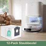 12 Stuks Stofzakken Compatibel met Diverse Robotstofzuigers (o.a. X30/X40/X50 Ultra, L10s/L20/L40 Ultra)