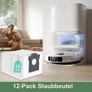 12 Stuks Stofzakken Compatibel met Diverse Robotstofzuigers (o.a. X30/X40/X50 Ultra, L10s/L20/L40 Ultra)