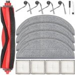 14-delige accessoireset voor robotstofzuigers - hoofdborstel, dweilpads, HEPA-filters en zijborstels