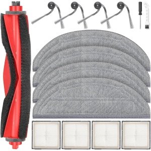 14-delige accessoireset voor robotstofzuigers - hoofdborstel, dweilpads, HEPA-filters en zijborstels