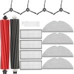 15-delige accessoireset voor robotstofzuiger met dubbele borstels, doekjes, filters en zijborstels