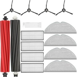 15-delige accessoireset voor robotstofzuiger met dubbele borstels, doekjes, filters en zijborstels