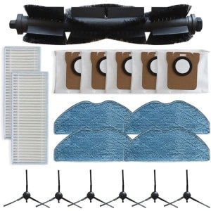 18-delige vervangende accessoireset voor robotstofzuigers met rolborstel, zijborstels, HEPA-filters, dweildoeken en stofzakken