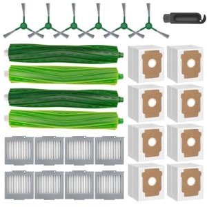 27-delige vervangingsonderdelen voor robotstofzuiger - rubber borstels, HEPA-filters, stofzakken en zijborstels