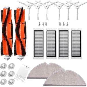 27 stuks Accessoires voor Xiaomi robotstofzuiger, reserveonderdelen voor Xiaomi Roborock S50 S51 S55 S5 max S6 S60 S65, HEPA-filter, hoofdborstel, dweilen, zijborstel, 27-delig