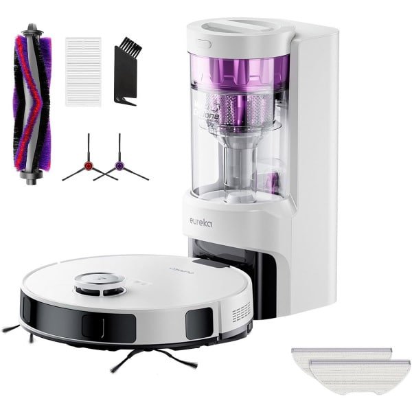 2e Generatie Zuig- en Dweilrobot Met Multi-Cycloonafzuigstation & Auto Tapijtherkenning