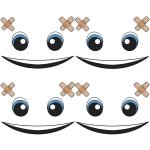 4 Set Decoratieve Ogen en Gezicht Stickers voor Robotstofzuiger Robotmaaier en Dweilrobot