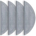 4 Stuks - Reinigingsdoeken - Grijs - 31*10.9cm - Microvezeldoekjes - Zacht, wasbaar en herbruikbaar - Vervangende mop - Voor robotstofzuiger - Dweildoeken - Zeer absorberend - Schoonmaken reinigingsdoek