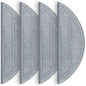 4 Stuks - Reinigingsdoeken - Grijs - 31*10.9cm - Microvezeldoekjes - Zacht, wasbaar en herbruikbaar - Vervangende mop - Voor robotstofzuiger - Dweildoeken - Zeer absorberend - Schoonmaken reinigingsdoek