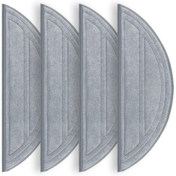 4 Stuks - Reinigingsdoeken - Grijs - 31*10.9cm - Microvezeldoekjes - Zacht, wasbaar en herbruikbaar - Vervangende mop - Voor robotstofzuiger - Dweildoeken - Zeer absorberend - Schoonmaken reinigingsdoek