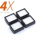 4x HEPA-filters, compatibel met iRobot Roomba Series E & I Series i7 i7+ i3 i3+ i4 i4+ i6 i6+ i8 i8+ j7 E5 E6 E7 accessoireset voor robotstofzuiger