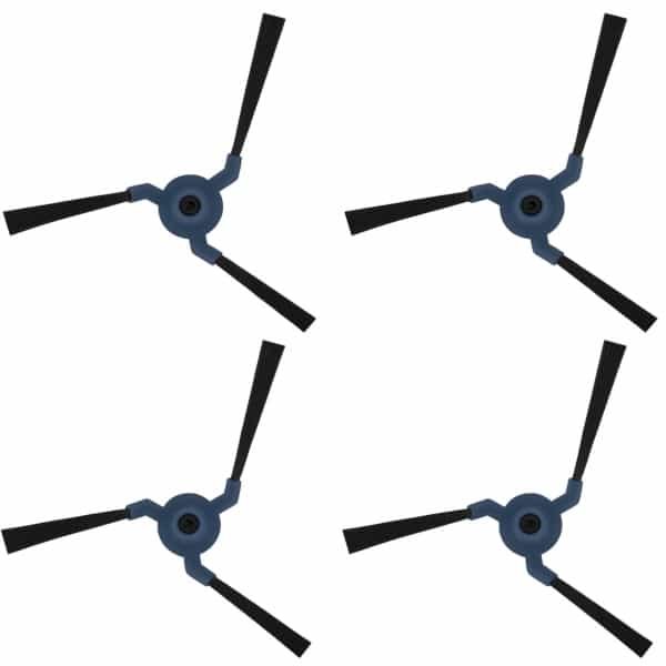 4x Zijborstel geschikt voor Eufy X9 Pro Robotstofzuiger - borstel set