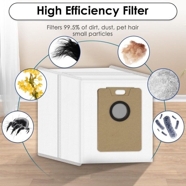 6 Stuks Vervangende Stofzakken voor Robotstofzuiger - Universele Compatibiliteit