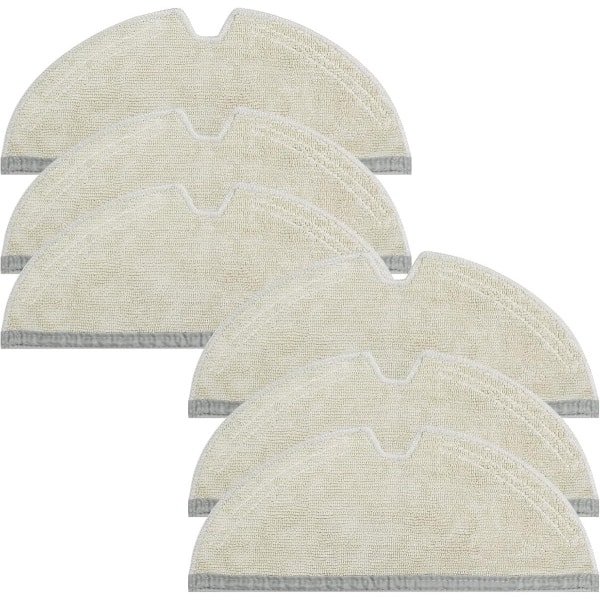6 Stuks Wisdoeken Dweilpads gescht voor Roborock Q5 Pro,Q5 Pro+,Q8 Max, Q8 Max+,S5,S5 Max,S6,S6 Pure,S6 MaxV,Q7,Q7 Max Robotstofzuiger,Microvezel,Zacht, Wasbaar en Herbruikbaar, Vervangende Wismop