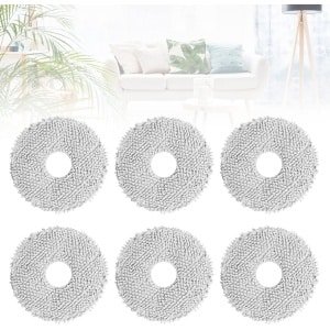 6 Wasbare Dweilpads voor Robotstofzuiger - Compatibel met L10s Ultra, S10plus, S10PRO en X10 (6 Stuks)