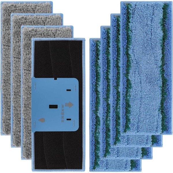 8 stuks wasbare dweilpads voor robotstofzuigers, herbruikbare reinigingsdoeken geschikt voor verschillende modellenEObject, herbruikbare mopdoeken voor vloerreiniging