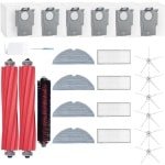 Accessoires en vervangingsonderdelen voor robotstofzuigers met 2 hoofdborstellen, 4 filters, 6 zijborstels, 4 mopdoeken en 6 stofzakken