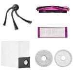 Accessoires voor J15 Max Ultra robotstofzuiger - 1 zijborstel, 1 rubberen borstel, 1 HEPA-filter, 1 stofzak, 2 moppen