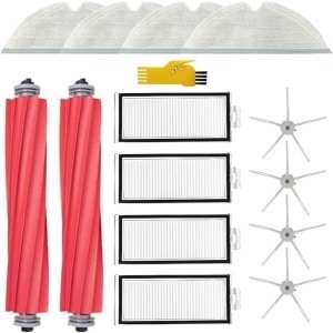 Accessoireset voor Robotstofzuigers - 14 Stuks, Inclusief Hoofdborstels, Hepa Filters, Zijborstels en Dweilmoppen