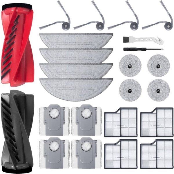 Accessoireset voor robotstofzuiger - 1 rolborstel, 4 Hepa-filters, polyester