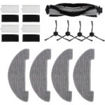 Allecto Plus - Vervangingsonderdelen voor Robotstofzuigers - Hoofd- en Zijborstels, Filters, Dweeldoeken - Set van 13 stuks