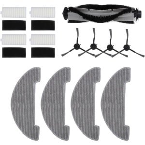 Allecto Plus - Vervangingsonderdelen voor Robotstofzuigers - Hoofd- en Zijborstels, Filters, Dweeldoeken - Set van 13 stuks