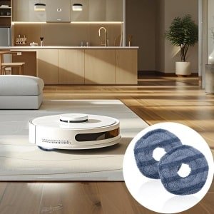 Allecto - Wasbare Stofzuigerdoeken - Vervangende Dweildoeken - Accessoires - Katoenen - Dweildoeken - Vloerreiniging - Geschikt voor - Robotstofzuigers - Set van 2